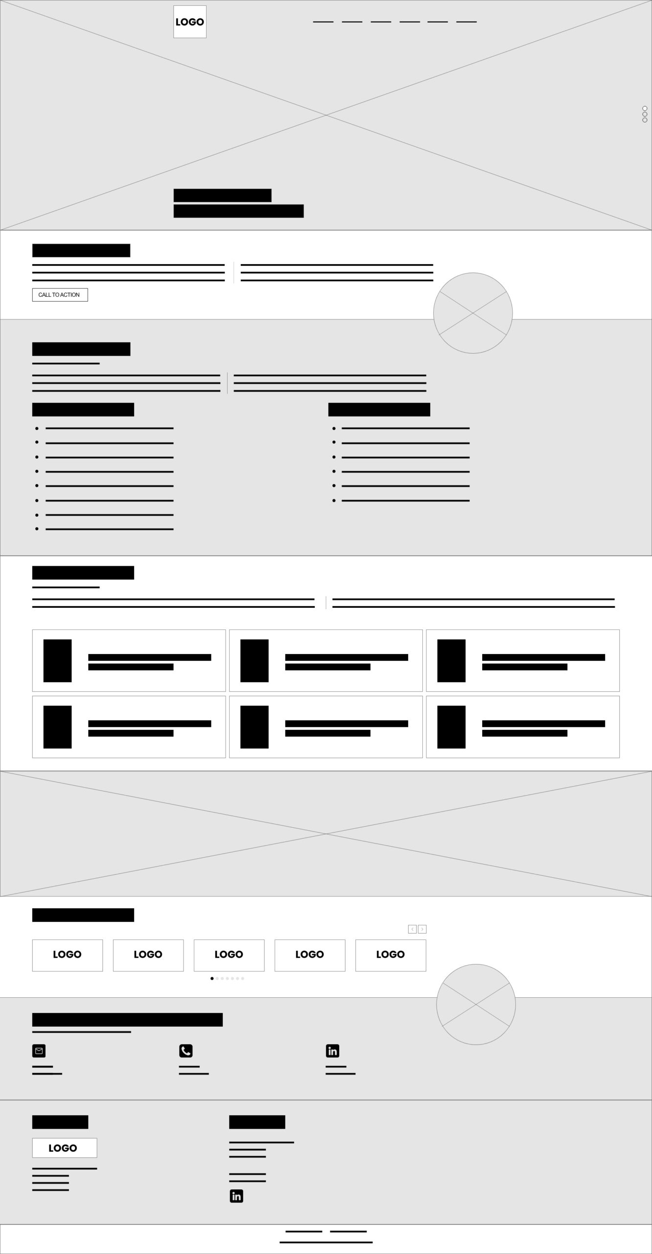 Kilian Consulting - wireframe One page Wordpress website