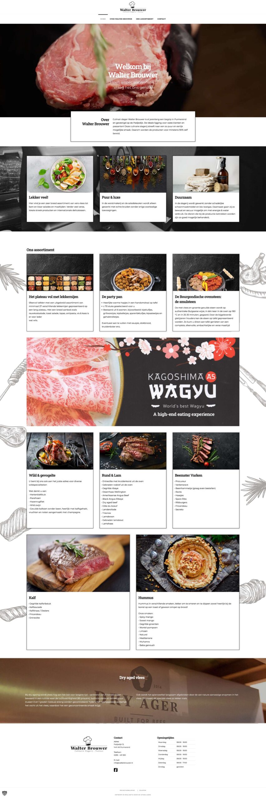 Walter Brouwer - oplevering One page Wordpress website